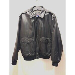 Hard Rock Cafe Las Vegas Men L Leather Bomber Jacket Vintage Y2K Biker Retro